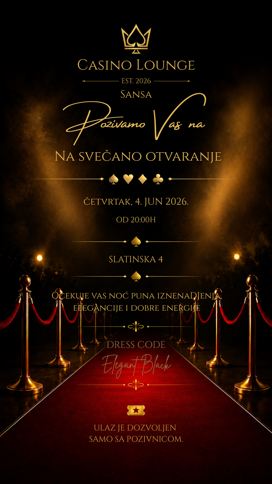 Casino pozivnica